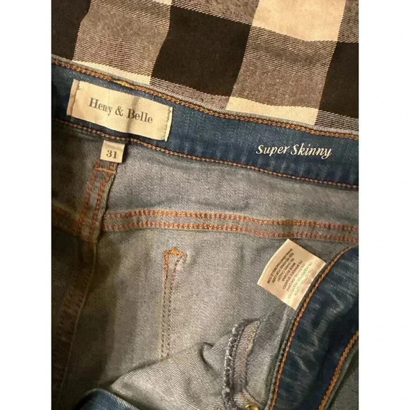 HENRY & BELLE size 31 super skinny denim jeans - Picture 4 of 5